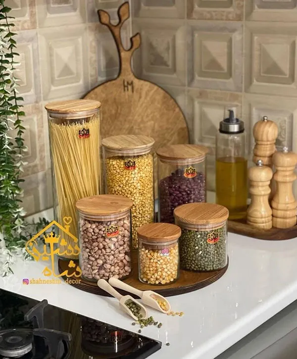 مدل چیدمان کابینت حبوبات | 35 مدل سبک شیک و جدید برای نظم به آشپزخونت! 30 Gold nail design 26 1