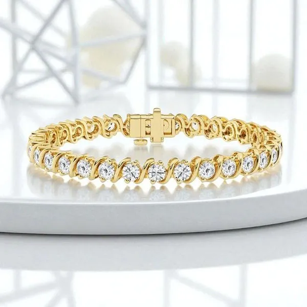 Gold tennis bracelet 11