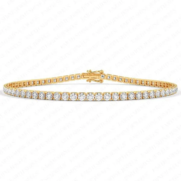 Gold tennis bracelet 15
