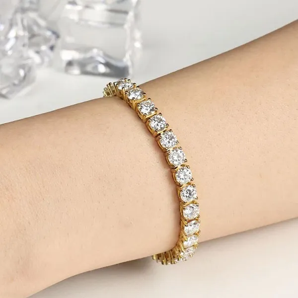 Gold tennis bracelet 18