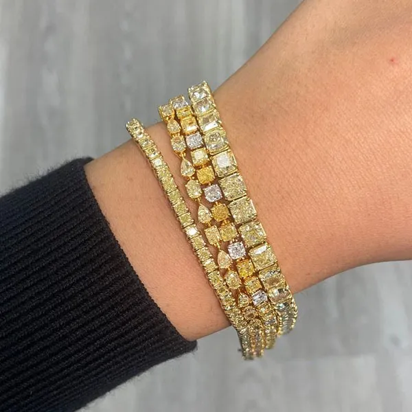 Gold tennis bracelet 25