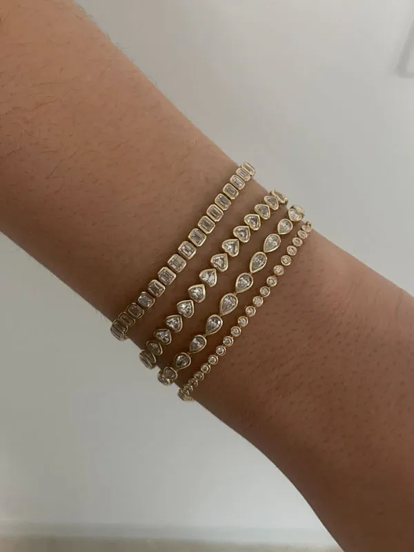 Gold tennis bracelet 26