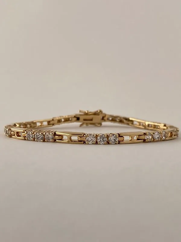 Gold tennis bracelet 31