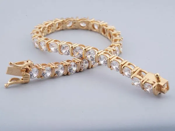 Gold tennis bracelet 33