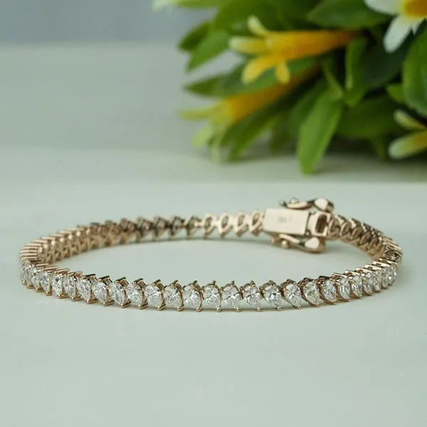 Gold tennis bracelet 8
