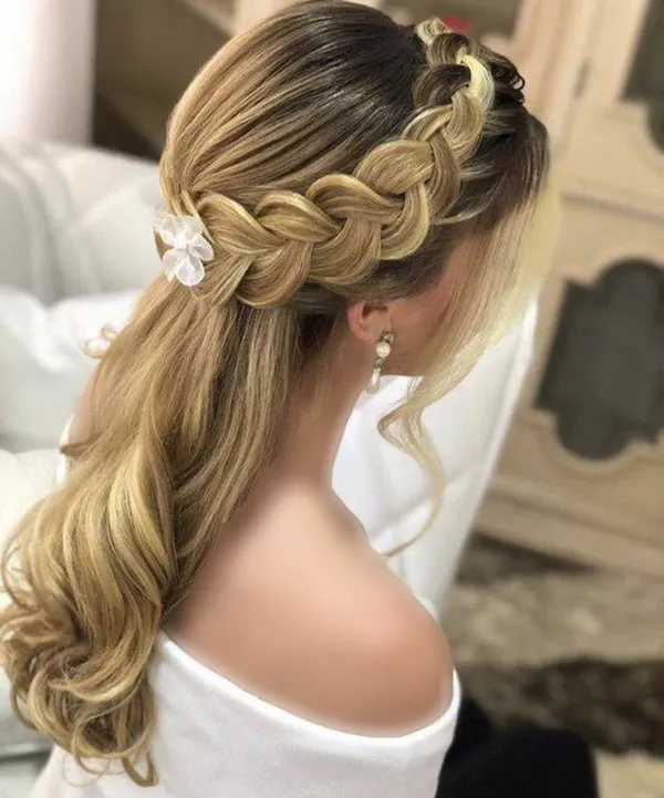 Hair weave for girls weddings 26