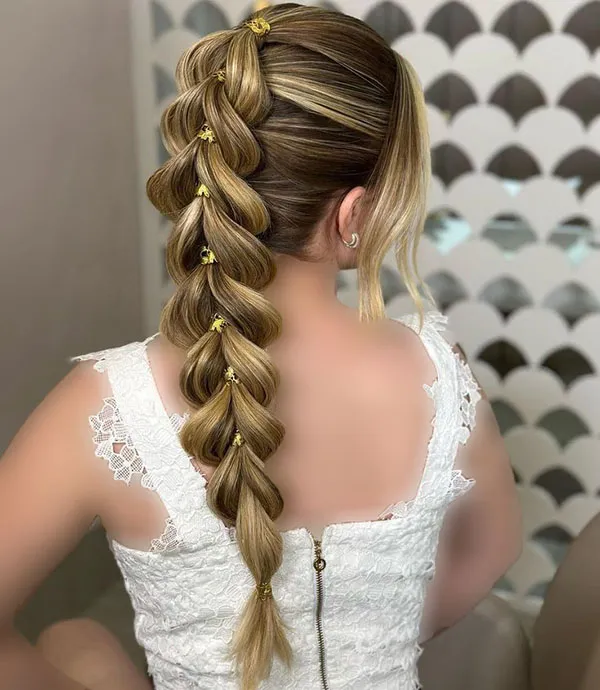 Hair weave for girls weddings 8