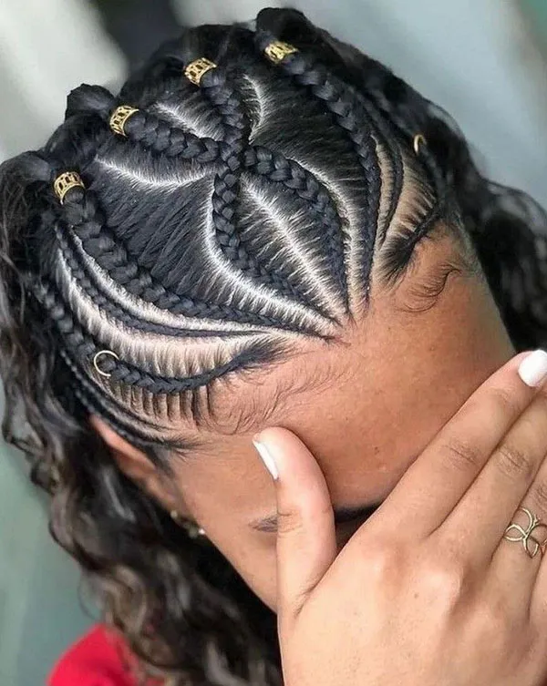 مدل بافت مو کف سری دخترانه | 37 ایده خاص و ترندی برای استایل شیک و متفاوت 2025! 13 Hair weave model on the scalp 10