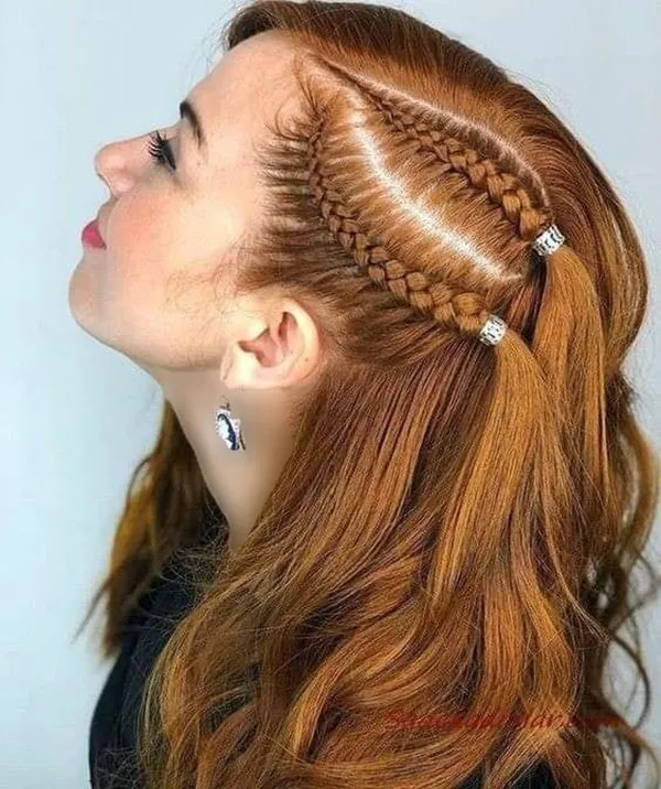 مدل بافت مو کف سری دخترانه | 37 ایده خاص و ترندی برای استایل شیک و متفاوت 2025! 24 Hair weave model on the scalp 19