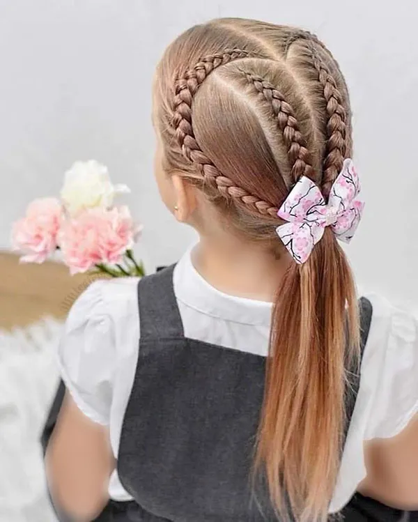 مدل بافت مو کف سری دخترانه | 37 ایده خاص و ترندی برای استایل شیک و متفاوت 2025! 28 Hair weave model on the scalp 24