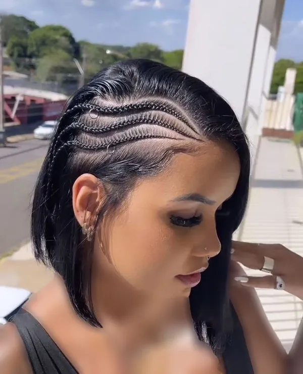 مدل بافت مو کف سری دخترانه | 37 ایده خاص و ترندی برای استایل شیک و متفاوت 2025! 31 Hair weave model on the scalp 25
