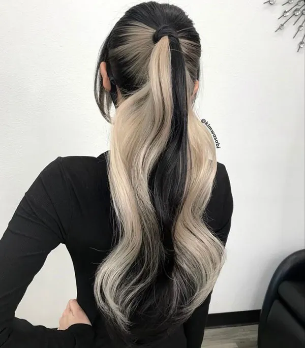 Highlight color on black hair 11