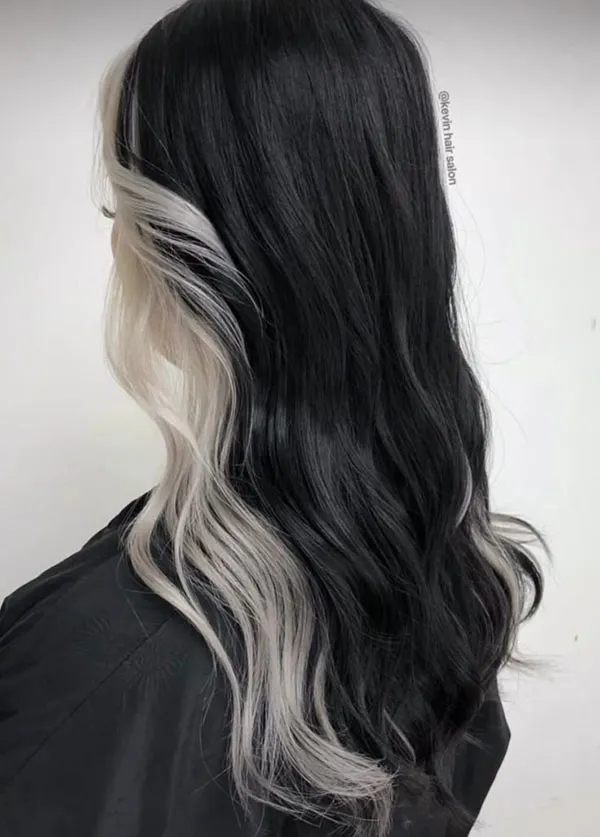 Highlight color on black hair 14