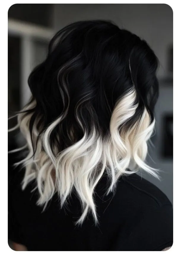 Highlight color on black hair 23