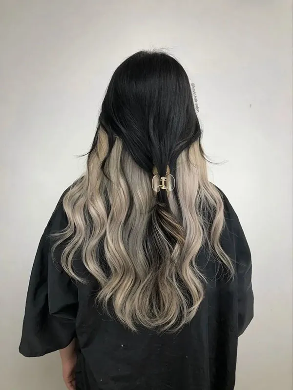 Highlight color on black hair 27