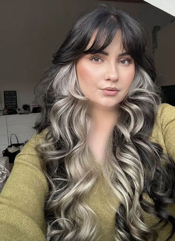 Highlight color on black hair 28