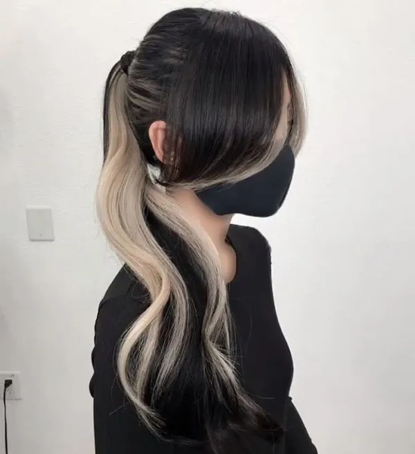 Highlight color on black hair 29