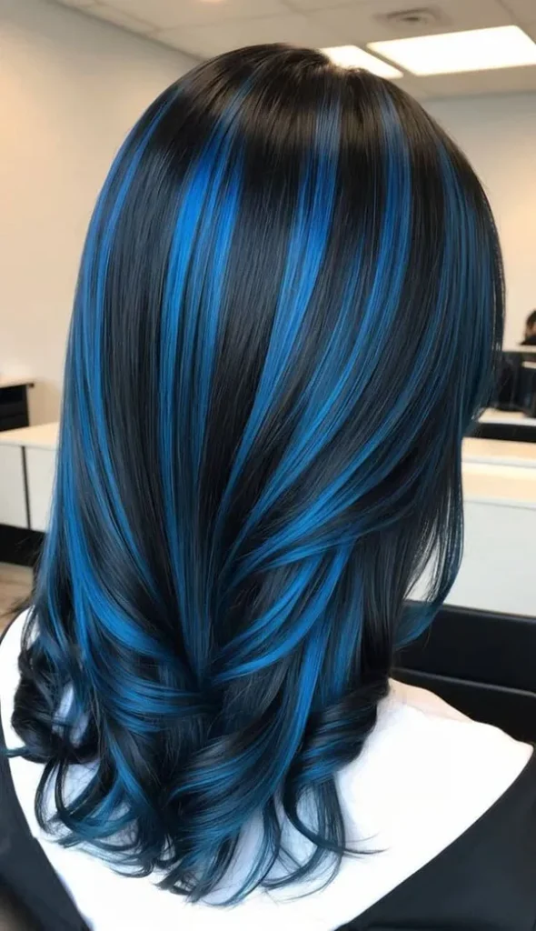Highlight color on black hair 30