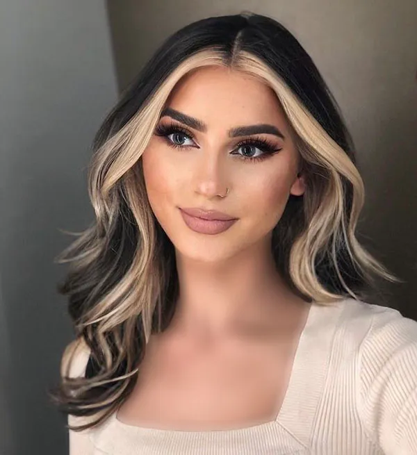 Highlight color on black hair 31