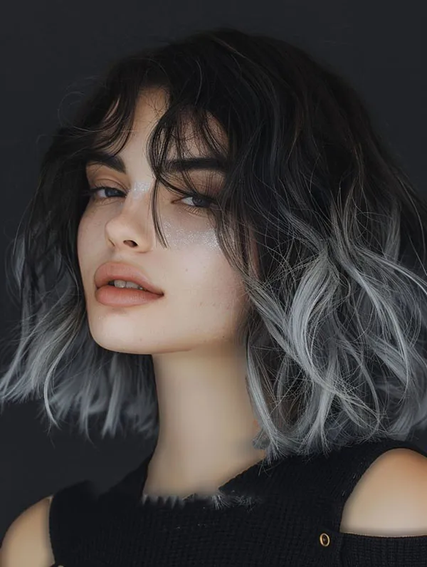 Highlight color on black hair 4