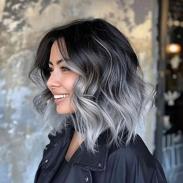 Highlight color on black hair 6