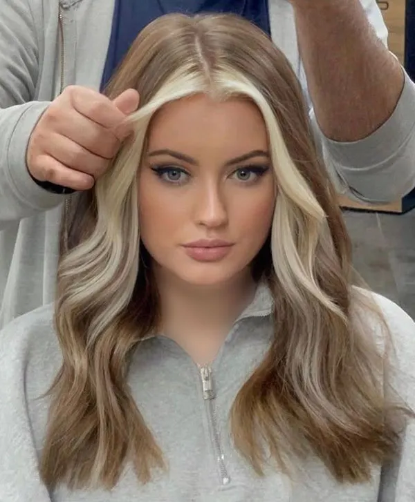 Highlighting the front of the hair 20