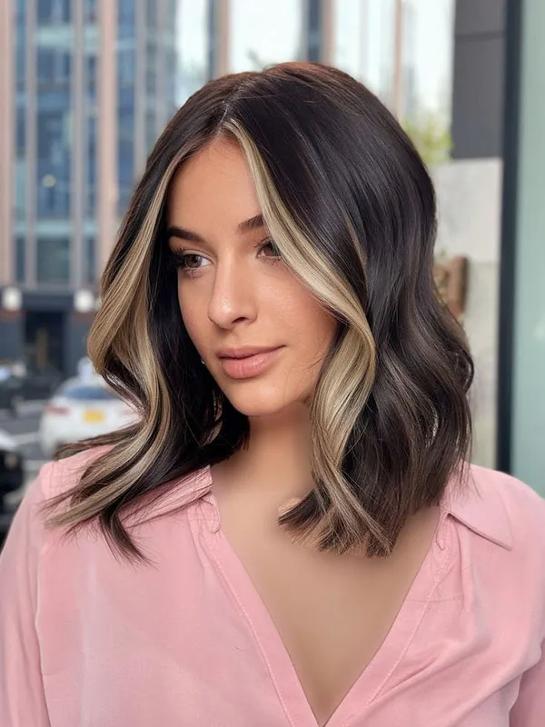 Highlighting the front of the hair 28