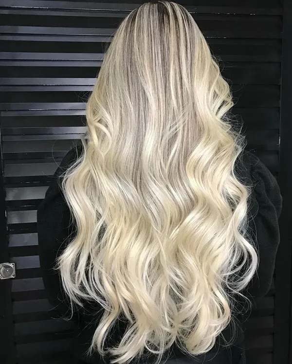 Long hair highlights 10