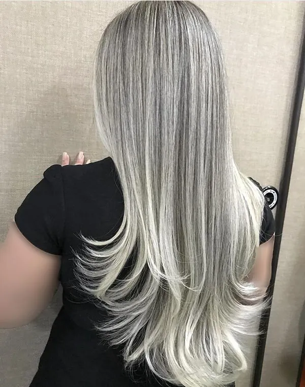 Long hair highlights 12