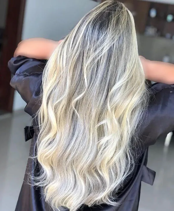 Long hair highlights 16