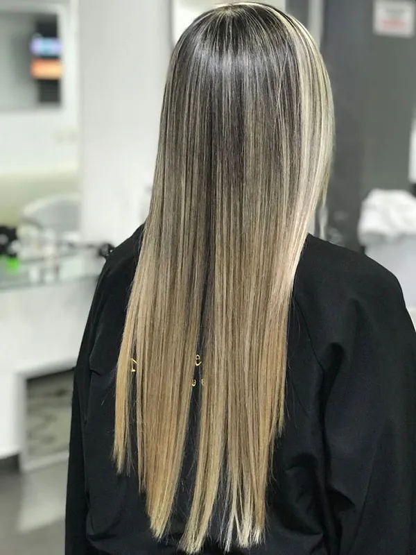 Long hair highlights 19
