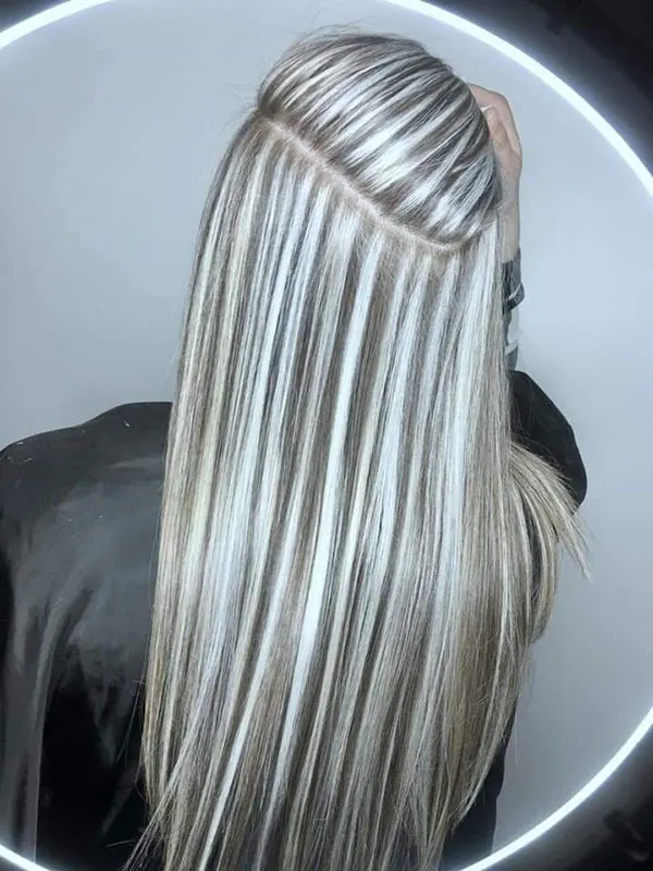 Long hair highlights 25