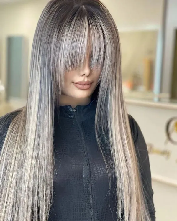 Long hair highlights 27
