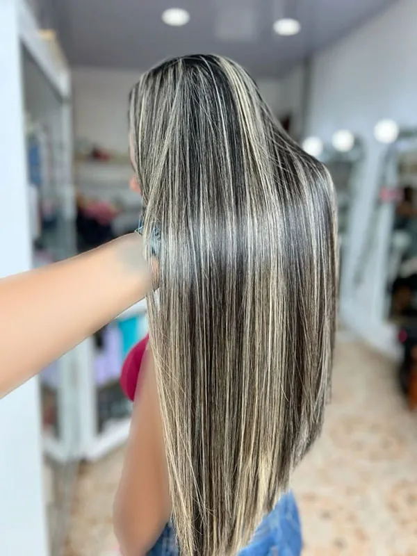Long hair highlights 4