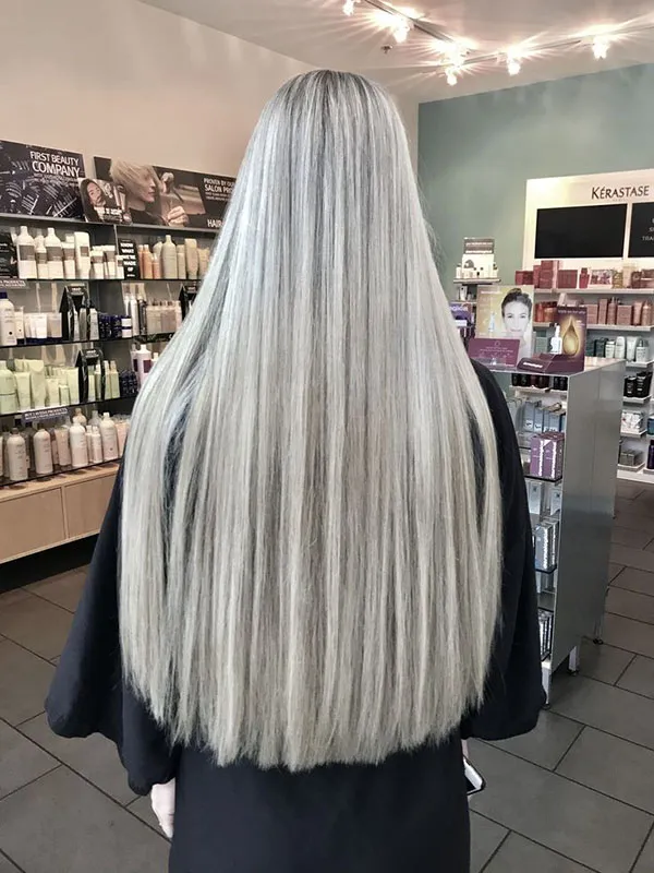 Long hair highlights 6