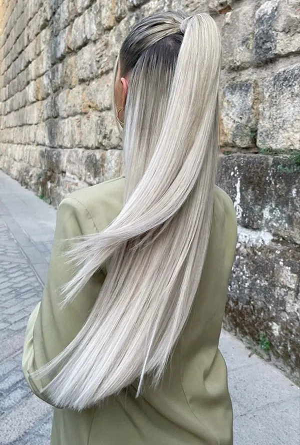Long hair highlights 9