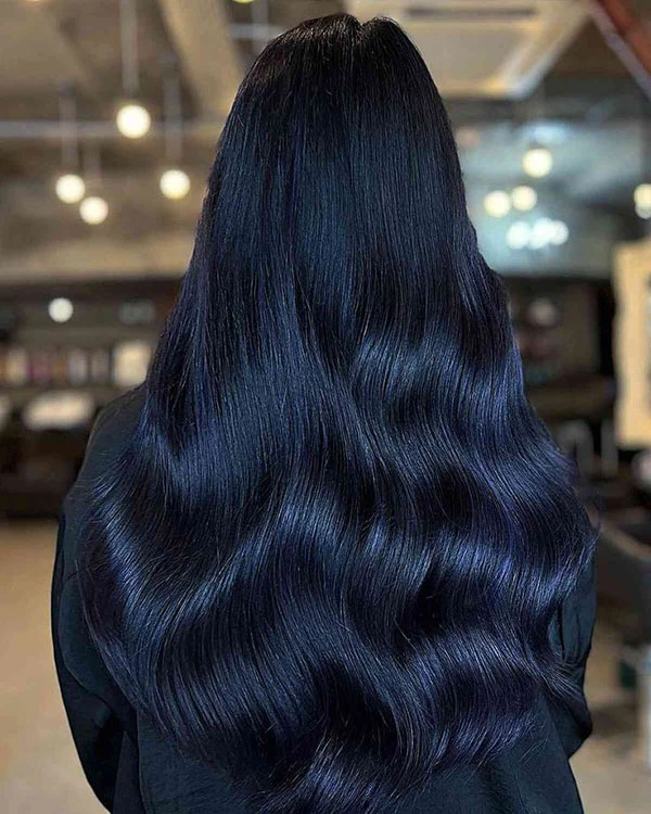 Midnight blue hair color 1