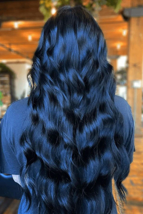 Midnight blue hair color 23