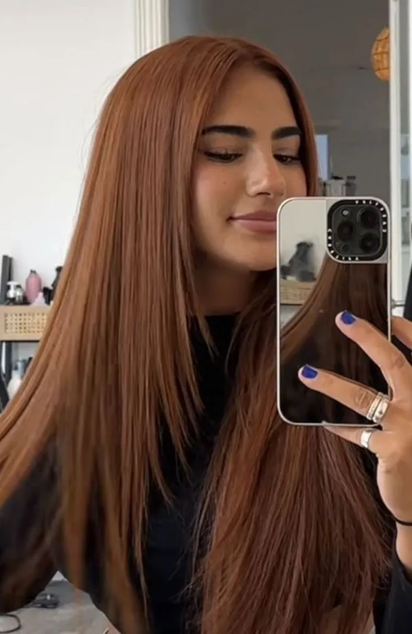 رنگ مو موکا بدون دکلره دخترانه 1404 | رنگ گرمی که این روزا خیلی ترنده! 19 Mocha hair color without bleach 19