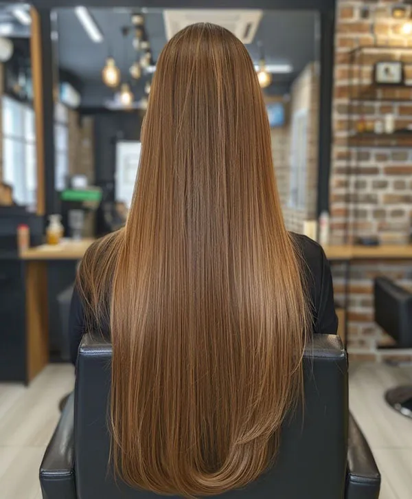 رنگ مو موکا بدون دکلره دخترانه 1404 | رنگ گرمی که این روزا خیلی ترنده! 23 Mocha hair color without bleach 22