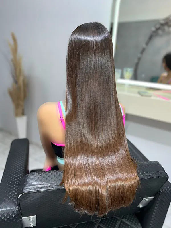 رنگ مو موکا بدون دکلره دخترانه 1404 | رنگ گرمی که این روزا خیلی ترنده! 32 Mocha hair color without bleach 31