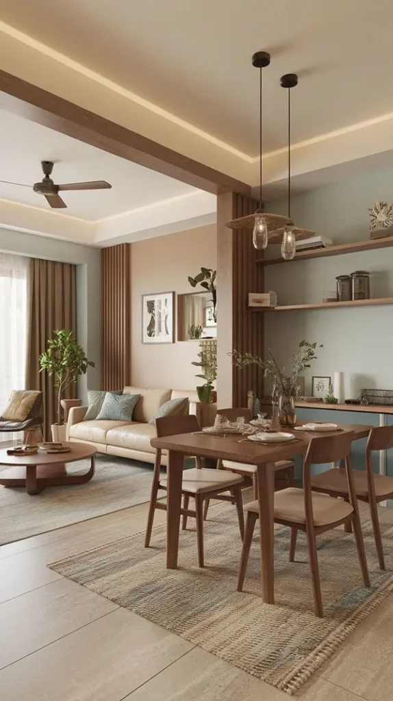 32 مدل دکوراسیون کرم نسکافه ای منزل؛ همون رنگی که خونهتو گرم، شیک و خاص میکنه؟ 18 Nescafe cream home decoration 17