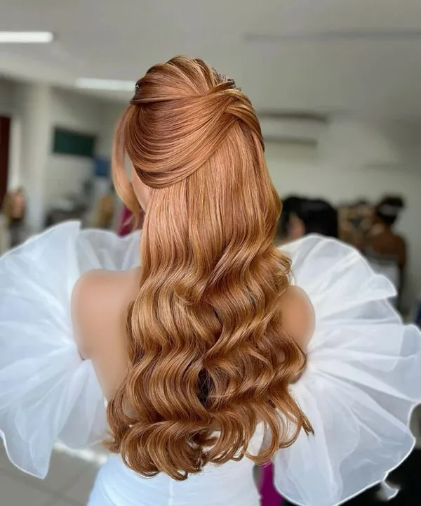 Open hairstyle for wedding 22