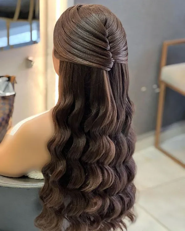 Open hairstyle for wedding 8