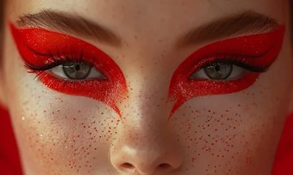 مدل سایه چشم قرمز دخترونه؛ جسورانه ترین ترند میکاپ 2025! 11 Red eye shadow 8