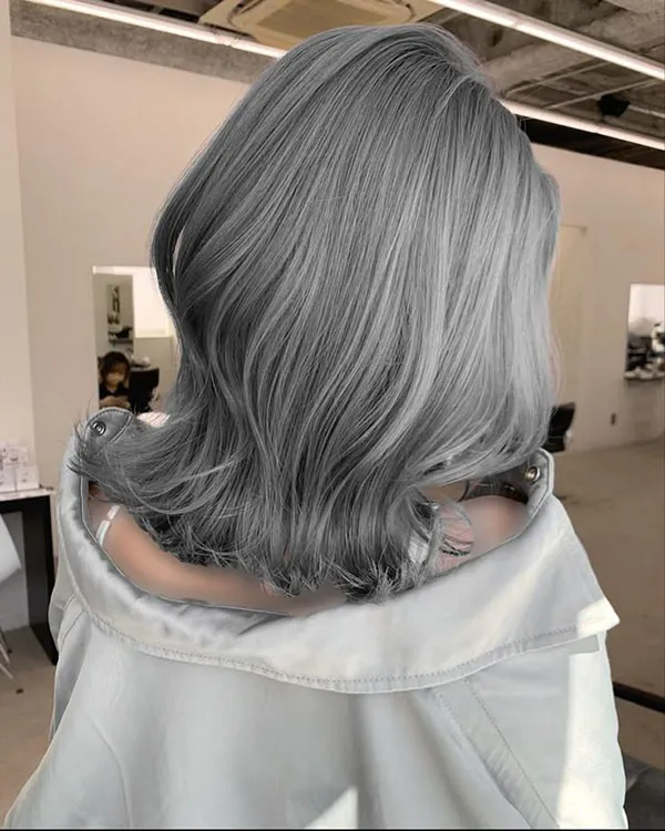 Silver gray hair color 10