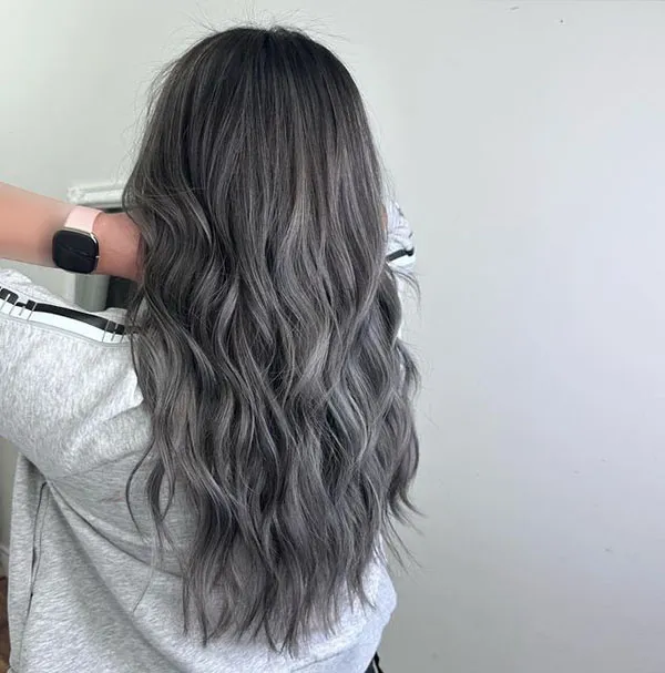 Silver gray hair color 12