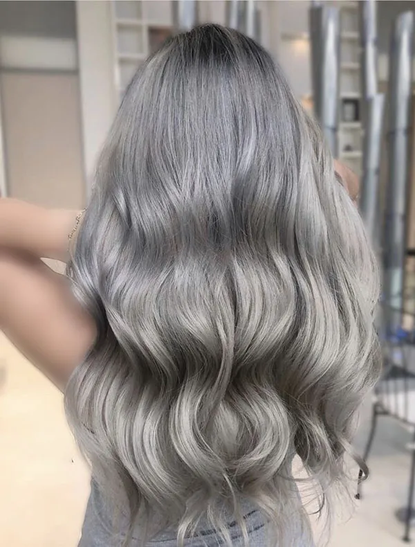 Silver gray hair color 13