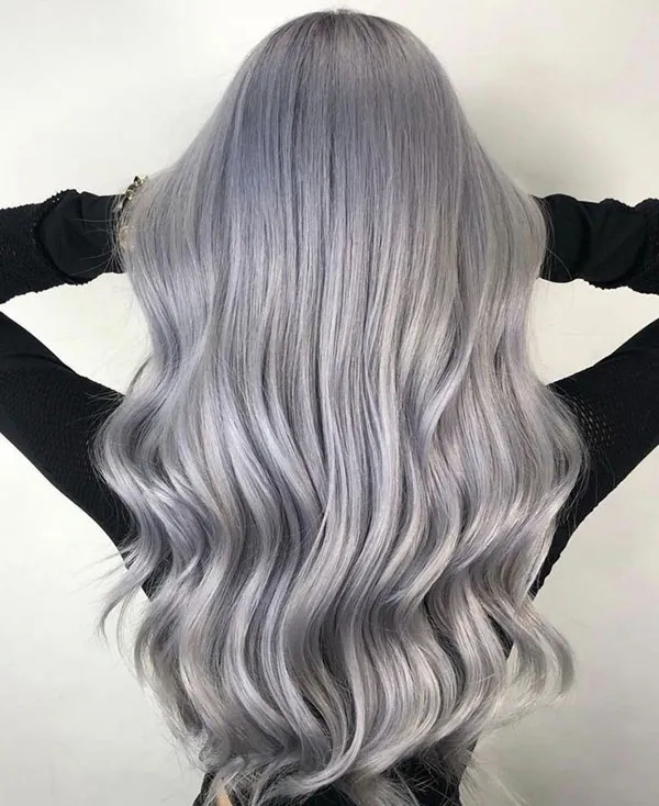 Silver gray hair color 17