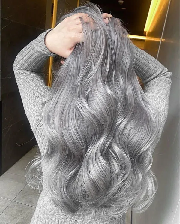 Silver gray hair color 2